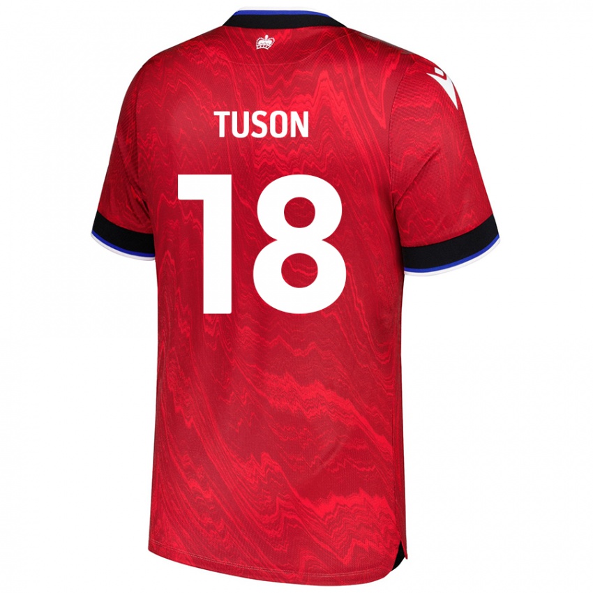 Homem Camisola Freya Meadows-Tuson #18 Vermelho Preto Alternativa 2024/25 Camisa