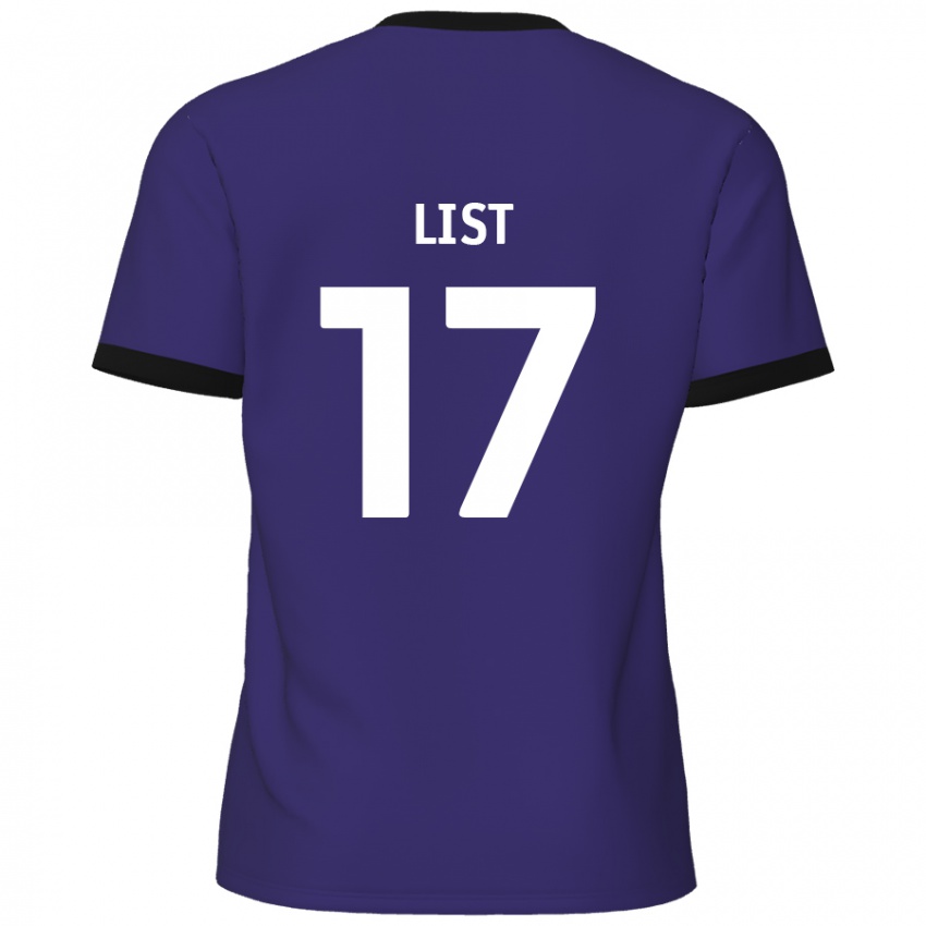 Homem Camisola Elliott List #17 Roxo Alternativa 2024/25 Camisa