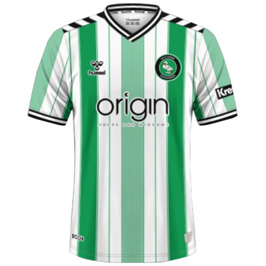 Homem Camisola Declan Skura #25 Listras Brancas Verdes Alternativa 2024/25 Camisa