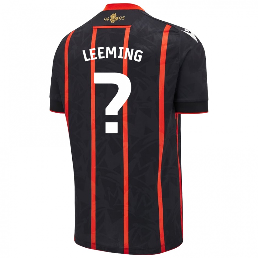 Homem Camisola Bruce Leeming #0 Vermelho Preto Alternativa 2024/25 Camisa