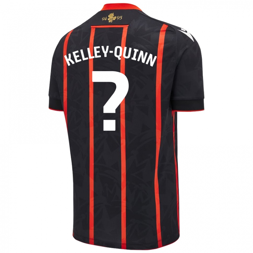 Homem Camisola Leon Kelley-Quinn #0 Vermelho Preto Alternativa 2024/25 Camisa