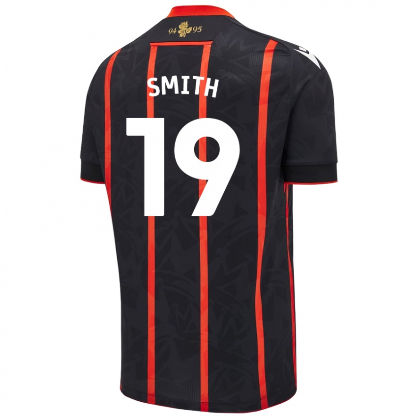 Homem Camisola Evie Smith #19 Vermelho Preto Alternativa 2024/25 Camisa