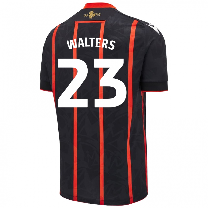 Homem Camisola Georgia Walters #23 Vermelho Preto Alternativa 2024/25 Camisa