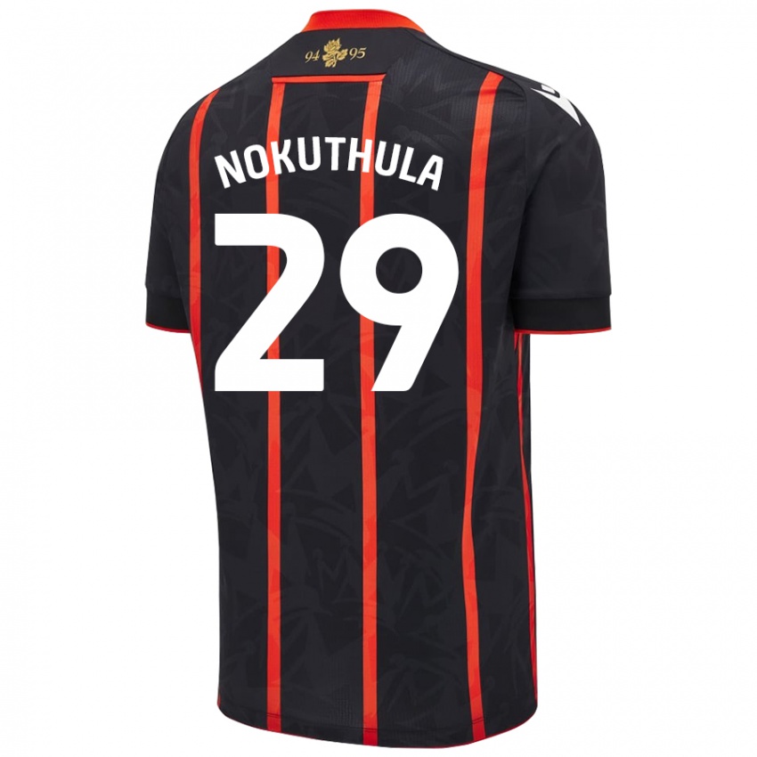 Homem Camisola Faith Nokuthula #29 Vermelho Preto Alternativa 2024/25 Camisa