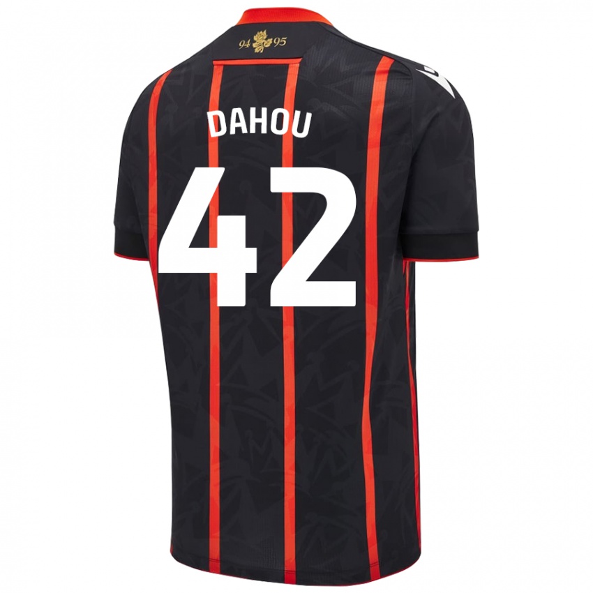 Homem Camisola Jemima Dahou #42 Vermelho Preto Alternativa 2024/25 Camisa