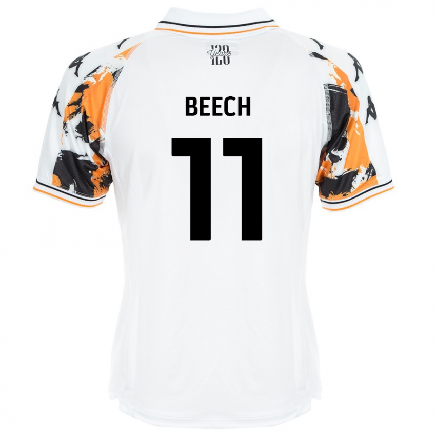 Homem Camisola Rebecca Beech #11 Branco Alternativa 2024/25 Camisa