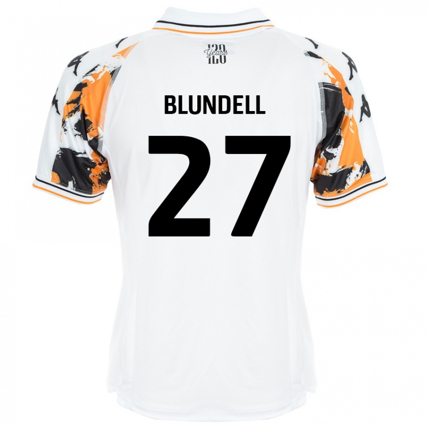 Homem Camisola Maddie Blundell #27 Branco Alternativa 2024/25 Camisa