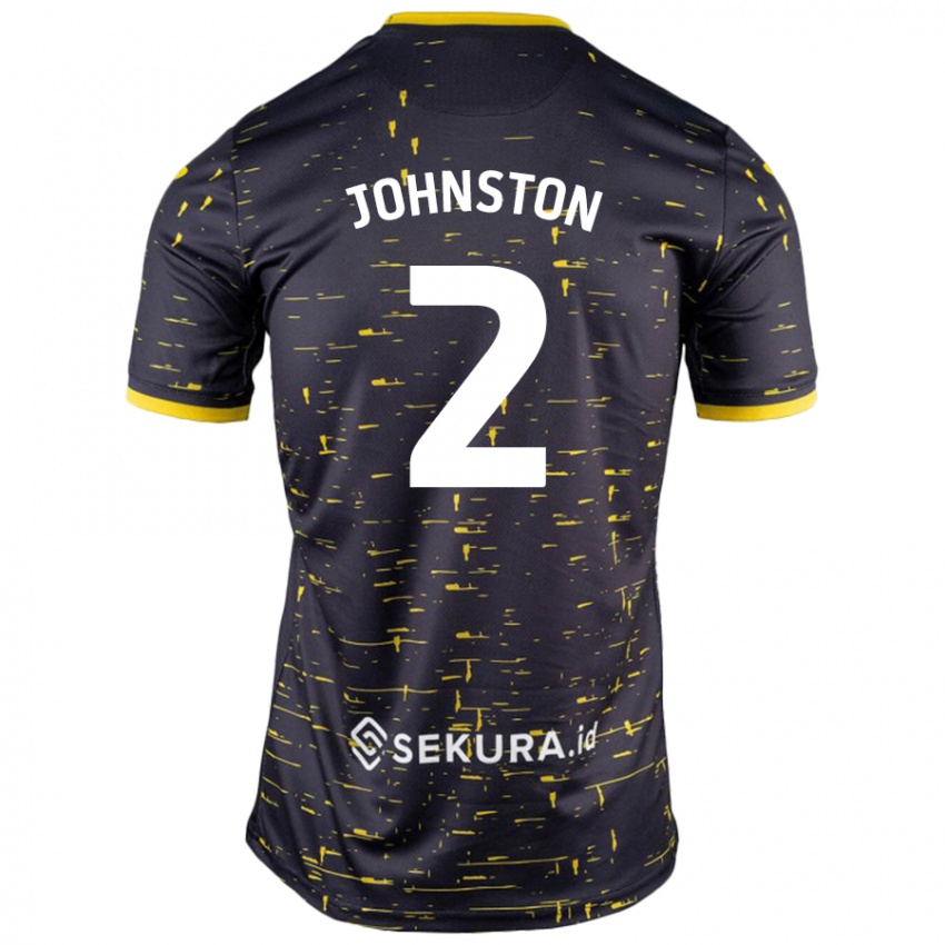 Homem Camisola Chardonnay Johnston #2 Amarelo Preto Alternativa 2024/25 Camisa