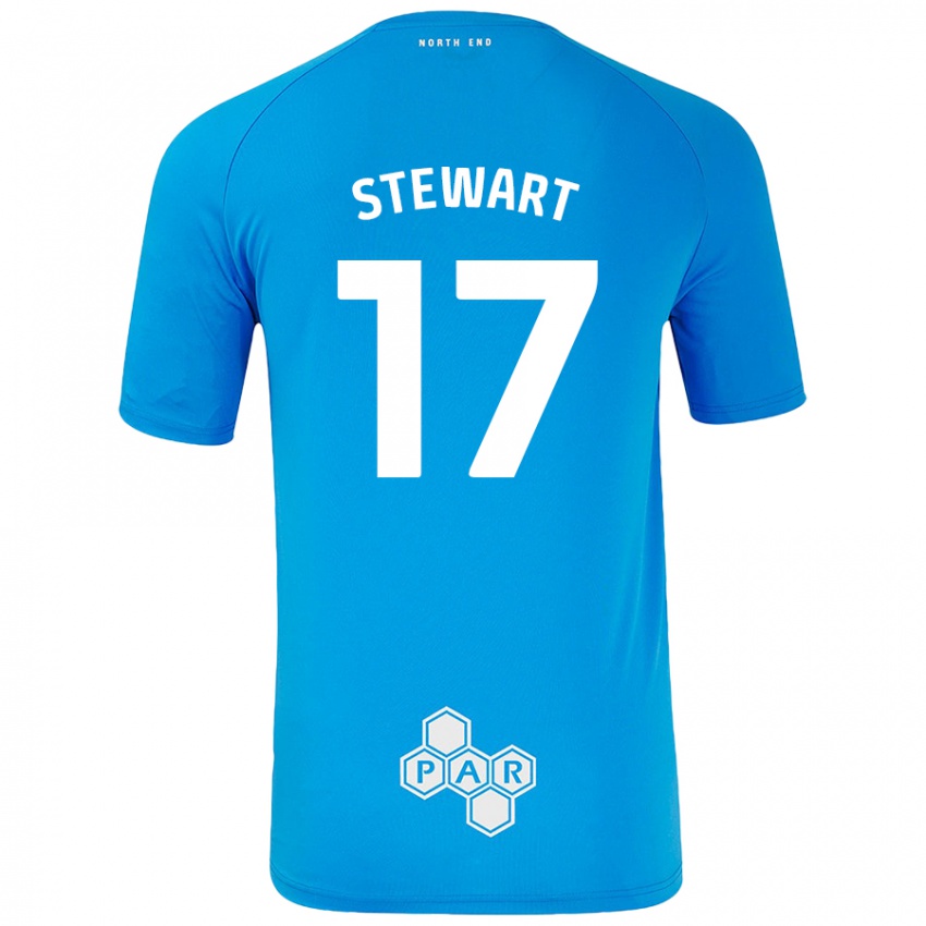 Homem Camisola Layton Stewart #17 Céu Azul Alternativa 2024/25 Camisa