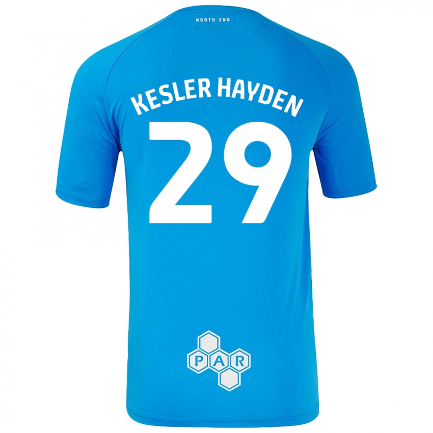 Homem Camisola Kaine Kesler-Hayden #29 Céu Azul Alternativa 2024/25 Camisa