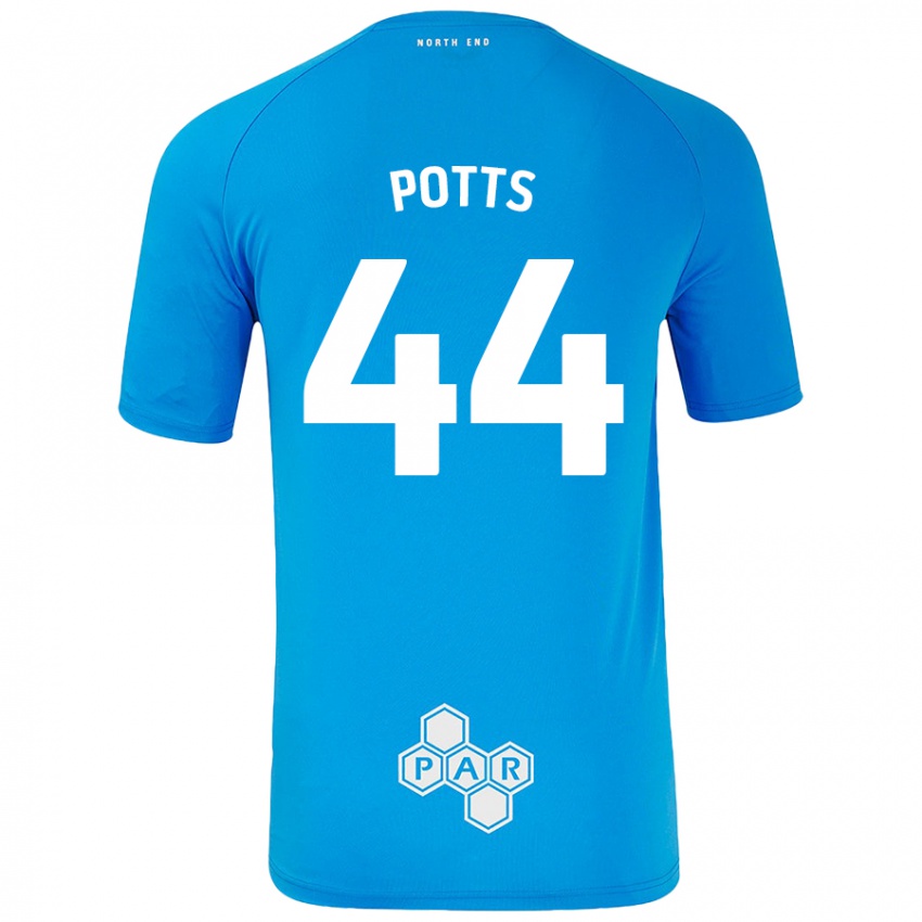 Homem Camisola Brad Potts #44 Céu Azul Alternativa 2024/25 Camisa