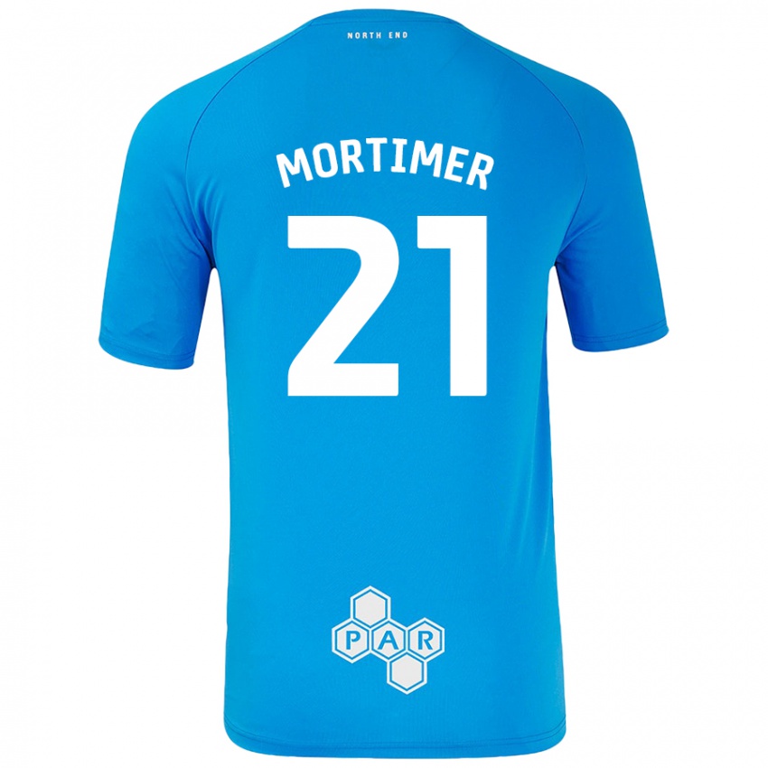 Homem Camisola Jodie Mortimer #21 Céu Azul Alternativa 2024/25 Camisa