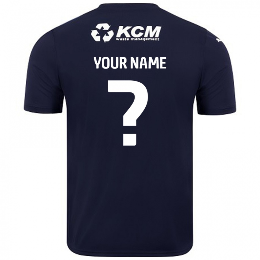 Homem Camisola Seu Nome #0 Azul Marinho Alternativa 2024/25 Camisa