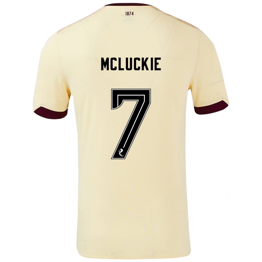 Homem Camisola Bobby Mcluckie #7 Borgonha Creme Alternativa 2024/25 Camisa