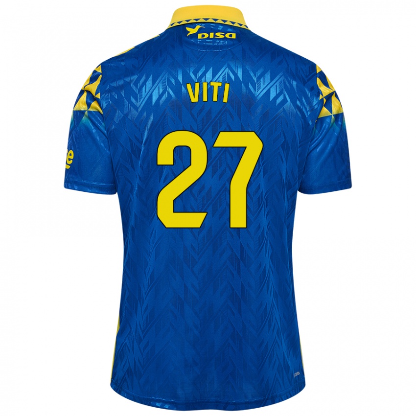 Homem Camisola Viti #27 Amarelo Azul Alternativa 2024/25 Camisa