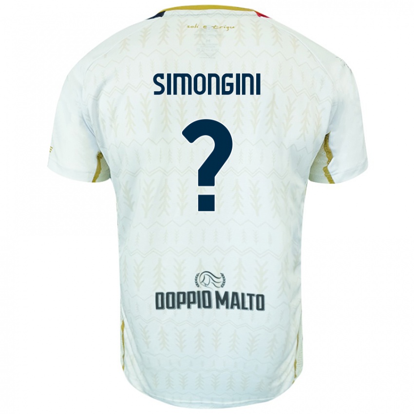 Homem Camisola Andrea Simongini #0 Branco Alternativa 2024/25 Camisa