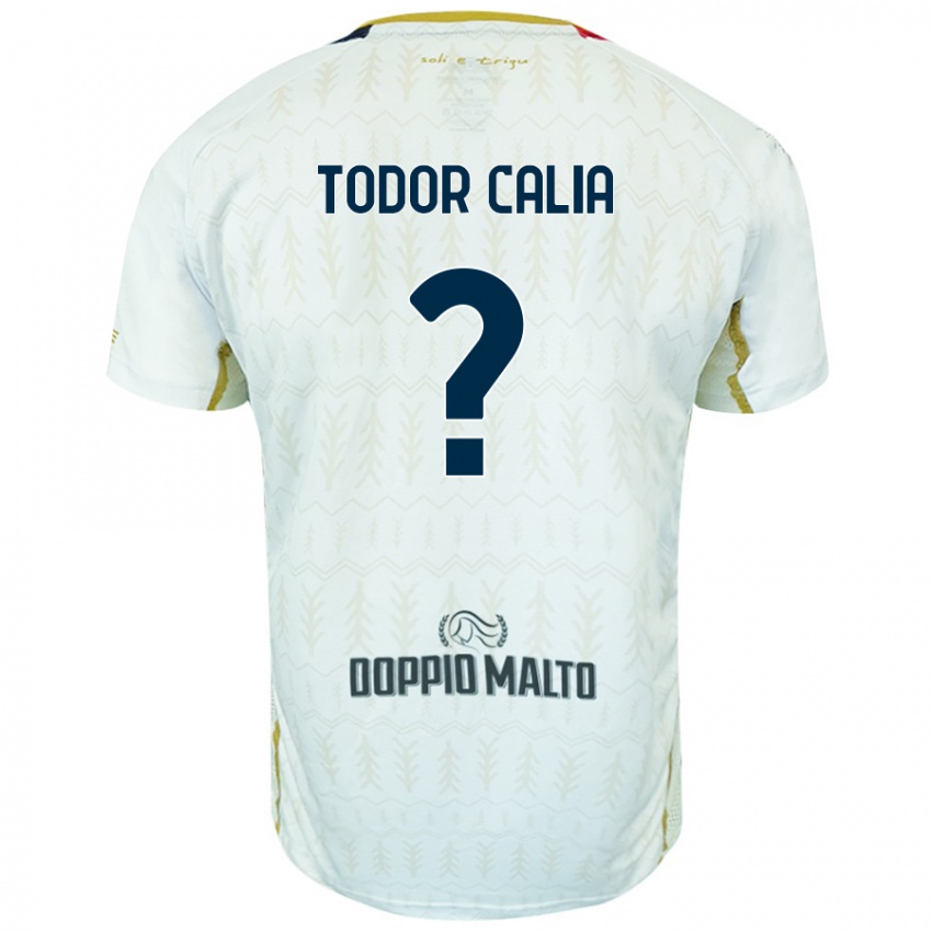 Homem Camisola Francesco Todor Calia #0 Branco Alternativa 2024/25 Camisa