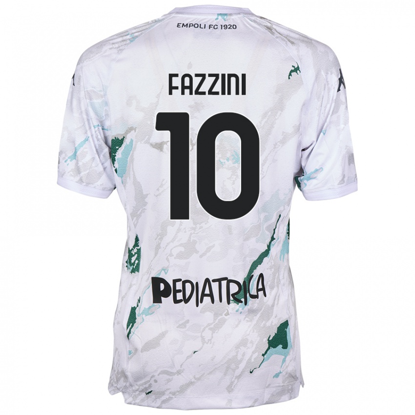 Homem Camisola Jacopo Fazzini #10 Cinzento Alternativa 2024/25 Camisa