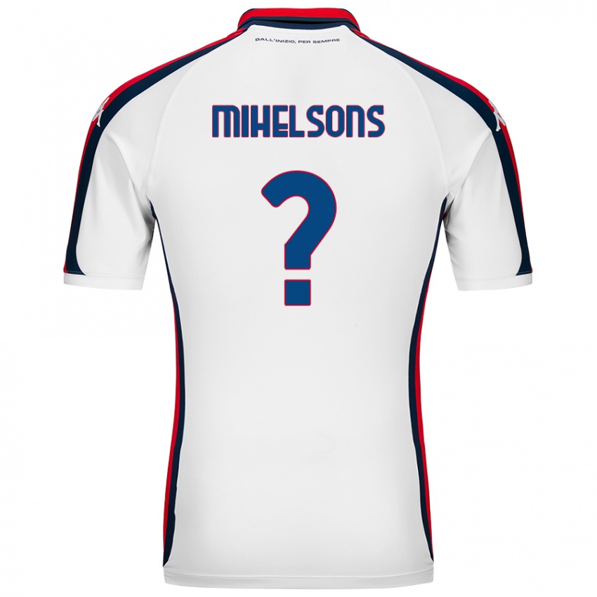 Homem Camisola Rendijs Mihelsons #0 Branco Alternativa 2024/25 Camisa