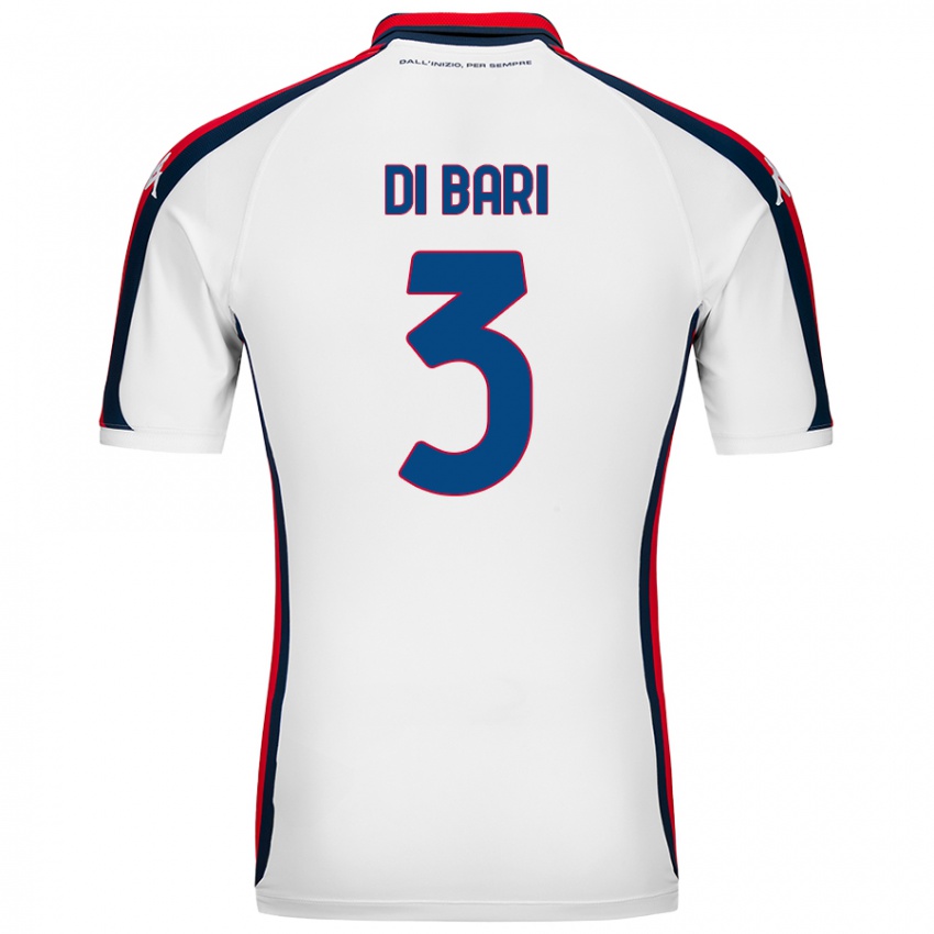 Homem Camisola Martina Di Bari #3 Branco Alternativa 2024/25 Camisa