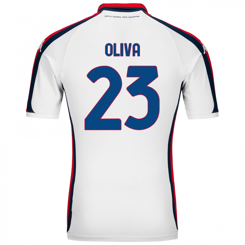 Homem Camisola Eleonora Oliva #23 Branco Alternativa 2024/25 Camisa