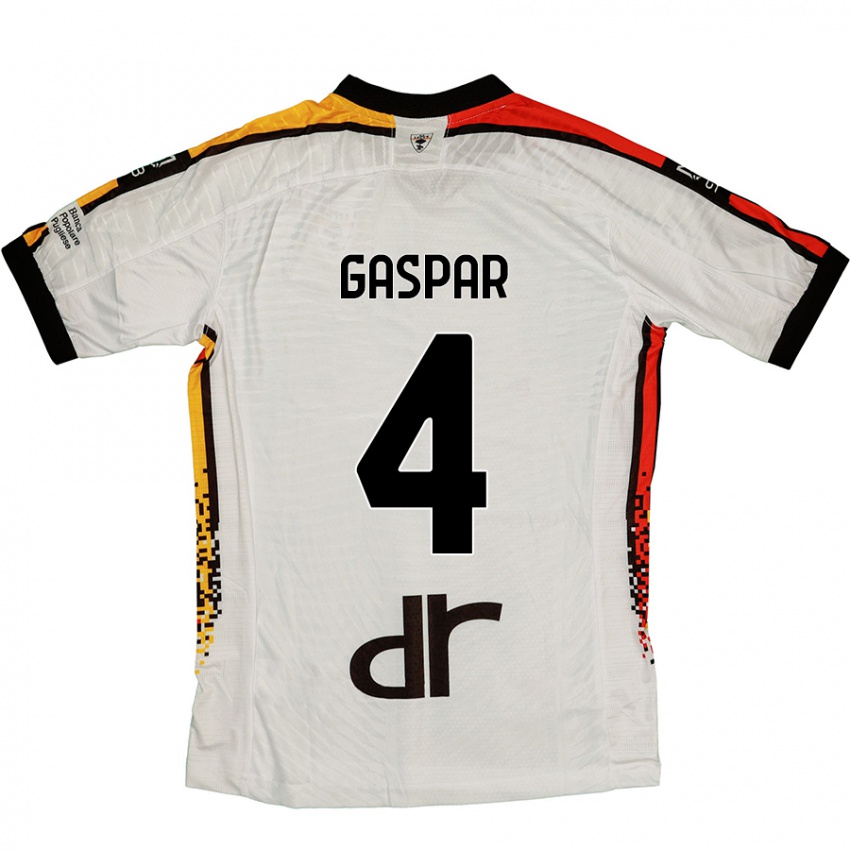 Homem Camisola Kialonda Gaspar #4 Preto Branco Alternativa 2024/25 Camisa