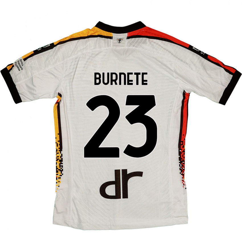 Homem Camisola Rareș Burnete #23 Preto Branco Alternativa 2024/25 Camisa