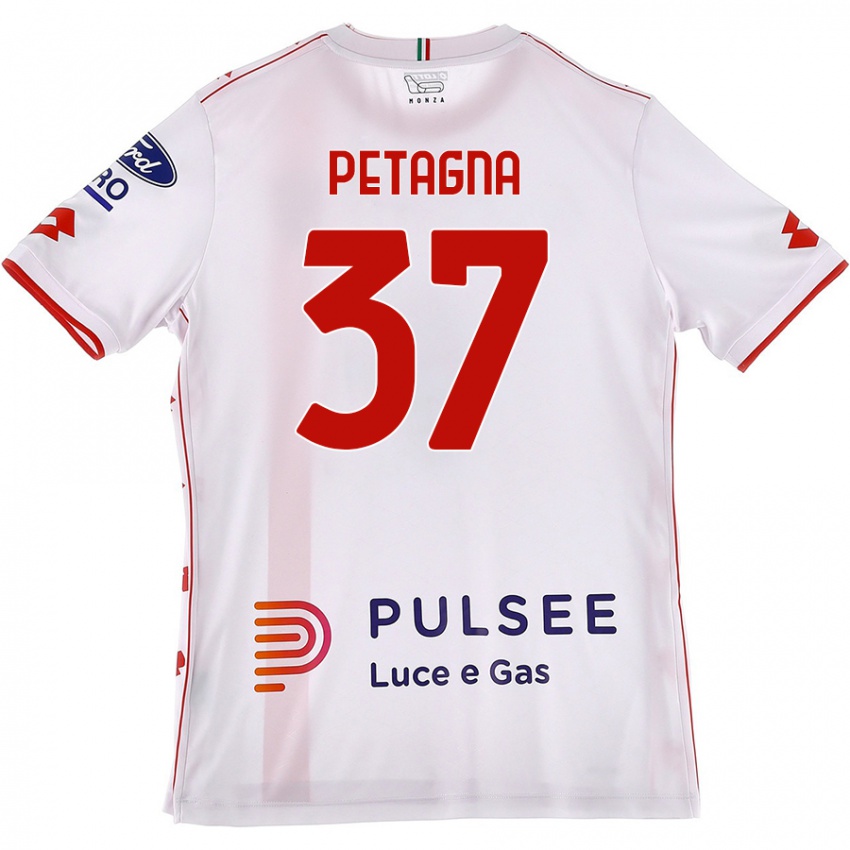 Homem Camisola Andrea Petagna #37 Branco Vermelho Alternativa 2024/25 Camisa