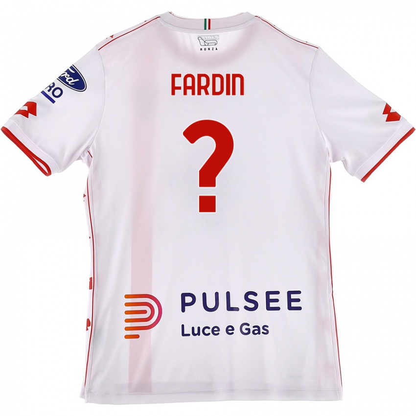 Homem Camisola Giulio Fardin #0 Branco Vermelho Alternativa 2024/25 Camisa