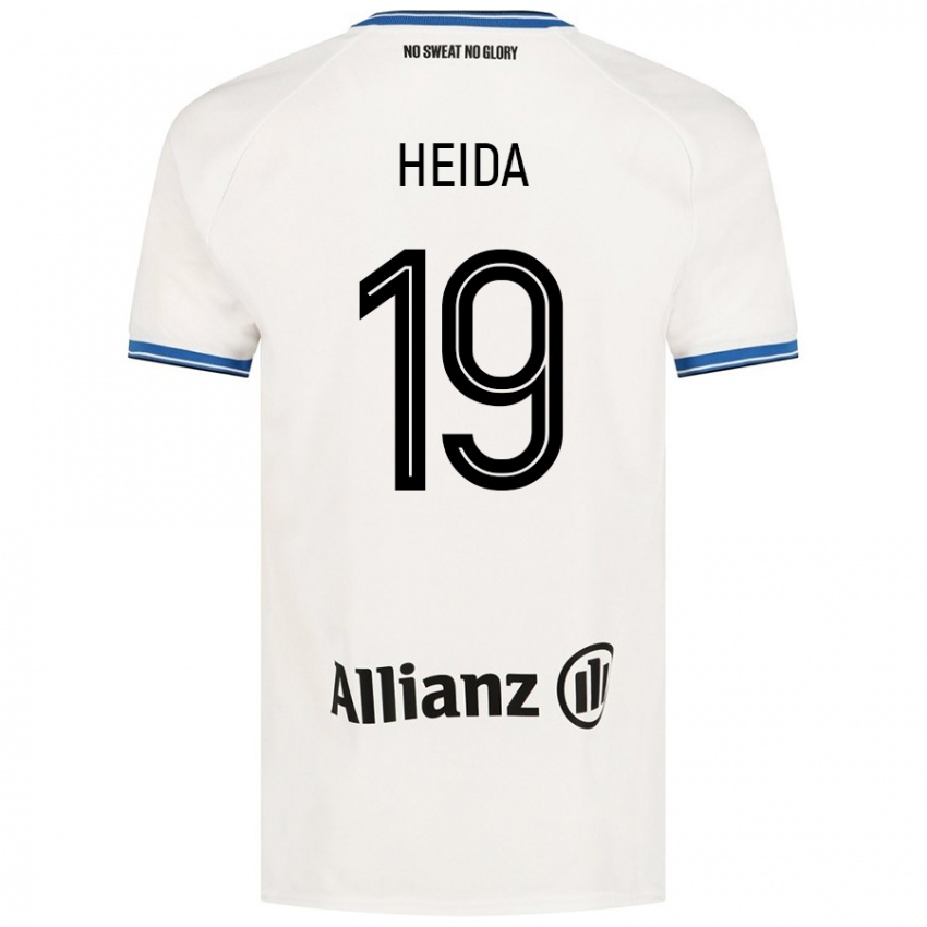 Homem Camisola Jade Heida #19 Branco Alternativa 2024/25 Camisa