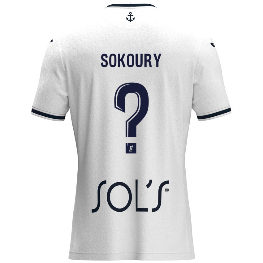 Homem Camisola Junior Sokoury #0 Azul Escuro Branco Alternativa 2024/25 Camisa