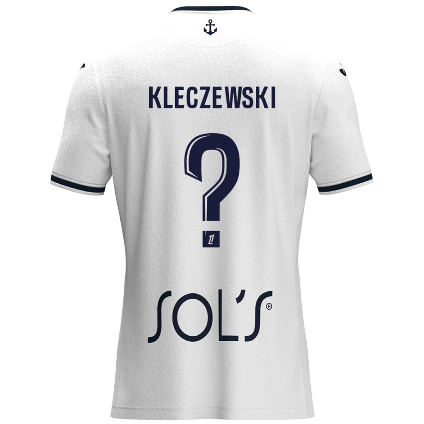 Homem Camisola Louise Kleczewski #0 Azul Escuro Branco Alternativa 2024/25 Camisa