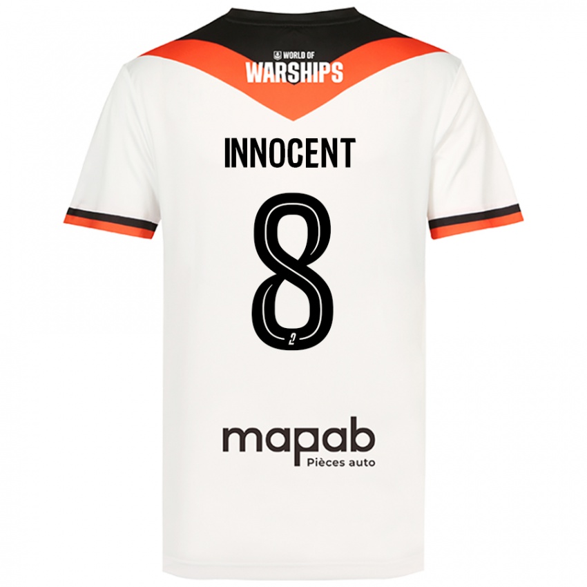 Homem Camisola Bonke Innocent #8 Branco Alternativa 2024/25 Camisa