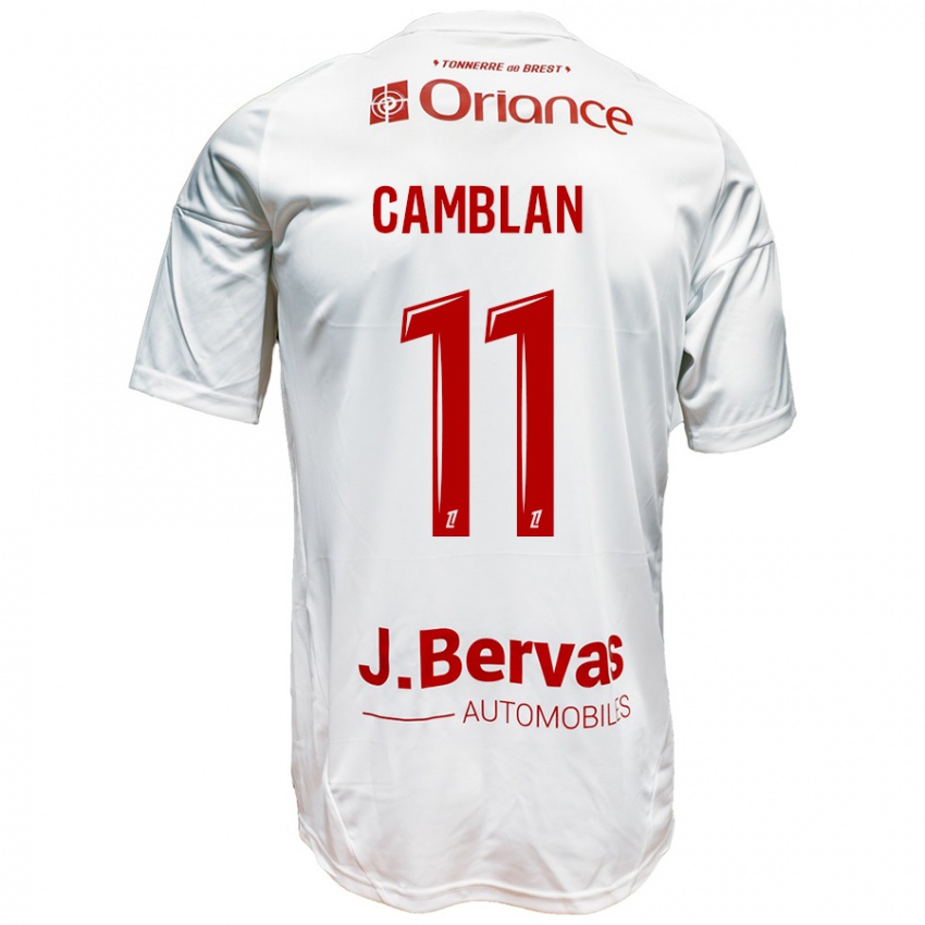 Homem Camisola Axel Camblan #11 Vermelho Branco Alternativa 2024/25 Camisa