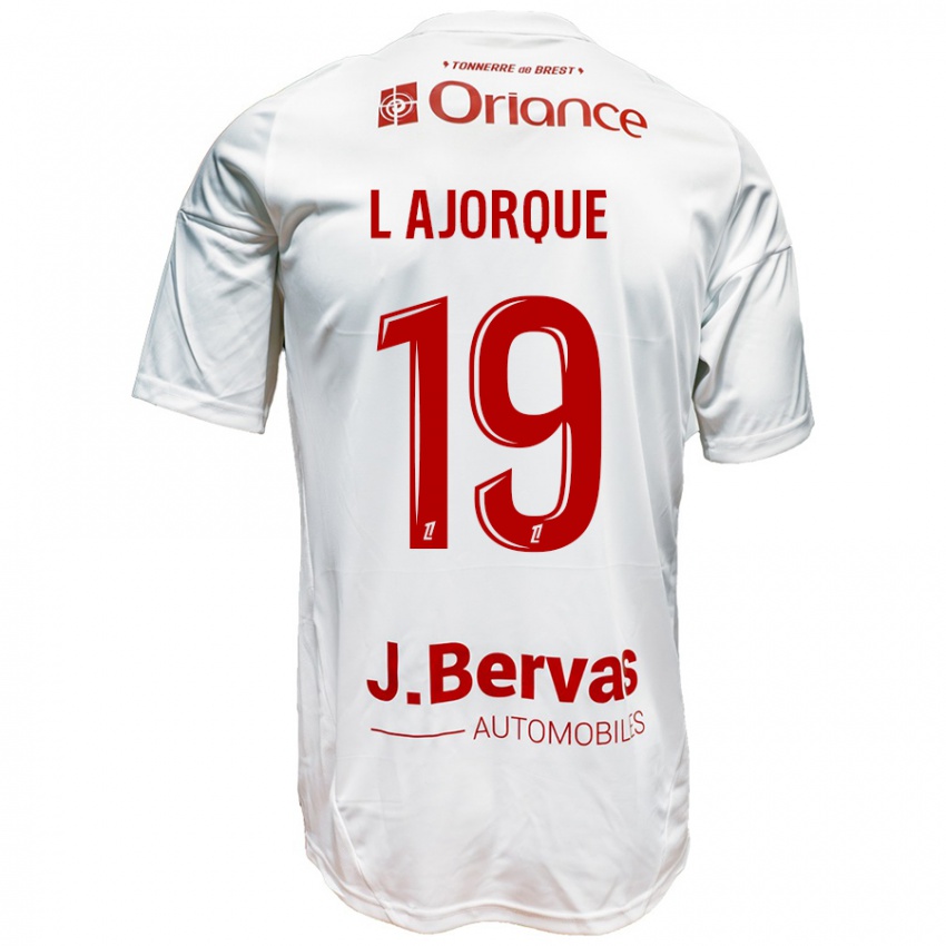 Homem Camisola Ludovic Ajorque #19 Vermelho Branco Alternativa 2024/25 Camisa