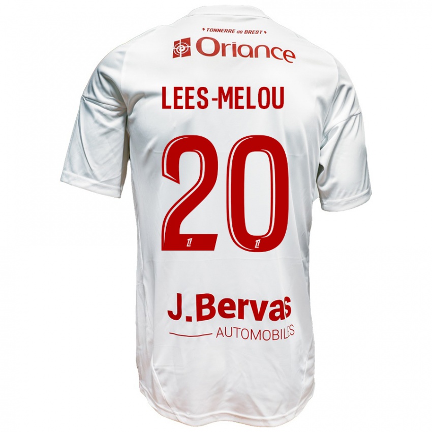 Homem Camisola Pierre Lees-Melou #20 Vermelho Branco Alternativa 2024/25 Camisa