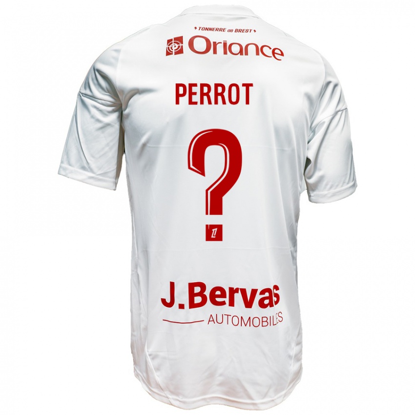 Homem Camisola Maël Perrot #0 Vermelho Branco Alternativa 2024/25 Camisa