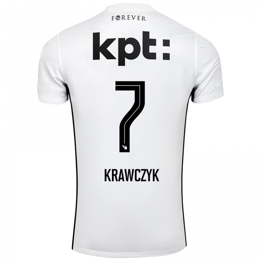 Homem Camisola Caroline Krawczyk #7 Preto Branco Alternativa 2024/25 Camisa