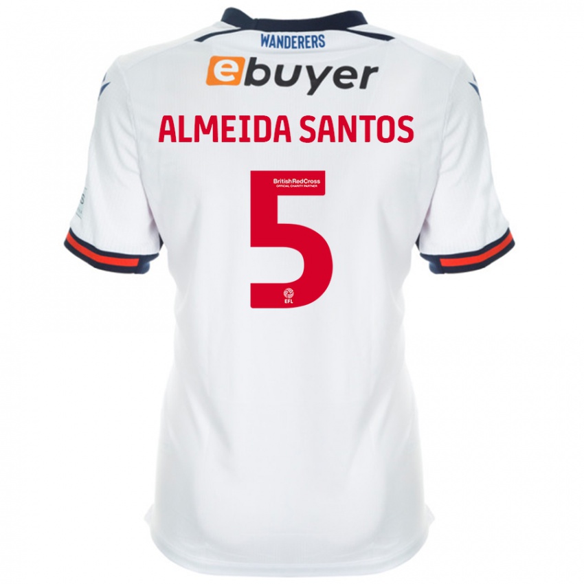 Mulher Camisola Ricardo Santos #5 Branco Principal 2024/25 Camisa