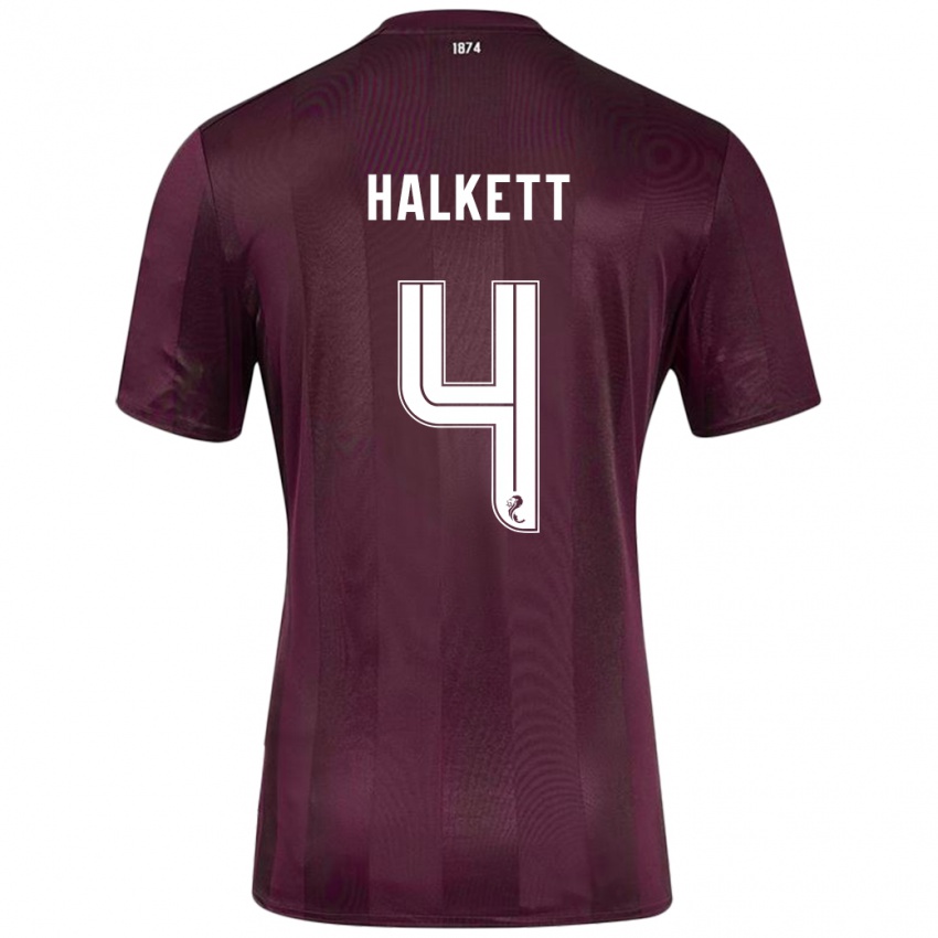 Mulher Camisola Craig Halkett #4 Borgonha Principal 2024/25 Camisa