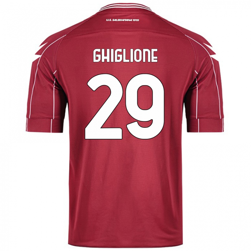 Mulher Camisola Paolo Ghiglione #29 Borgonha Principal 2024/25 Camisa