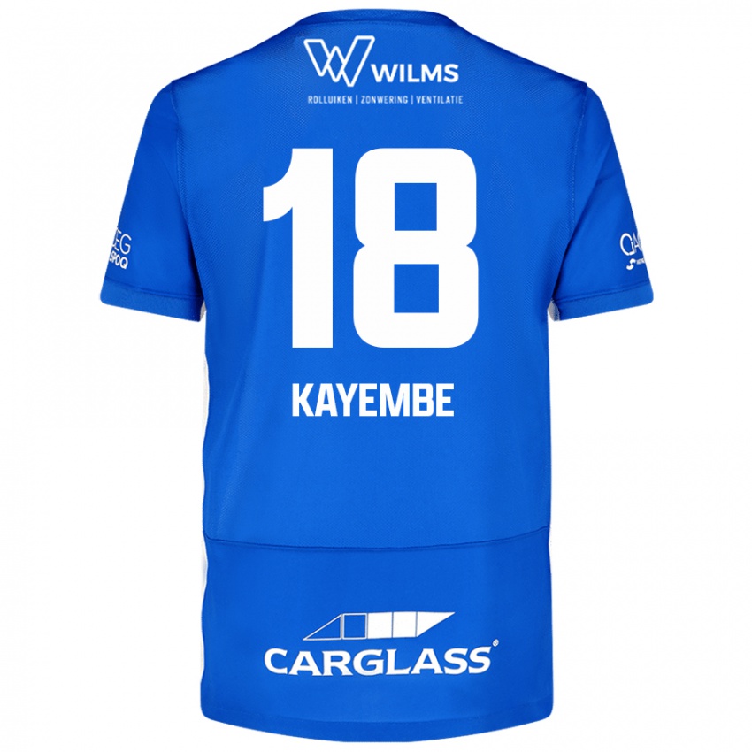 Mulher Camisola Joris Kayembe #18 Azul Principal 2024/25 Camisa