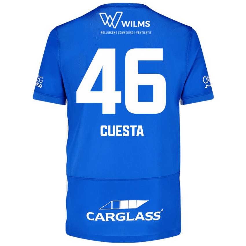 Mulher Camisola Carlos Cuesta #46 Azul Principal 2024/25 Camisa