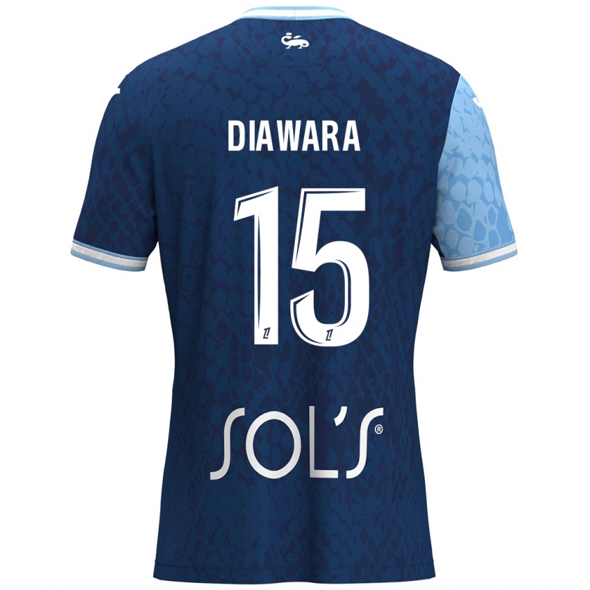 Mulher Camisola Kandet Diawara #15 Azul Céu Azul Escuro Principal 2024/25 Camisa