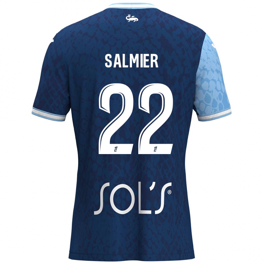 Mulher Camisola Yoann Salmier #22 Azul Céu Azul Escuro Principal 2024/25 Camisa