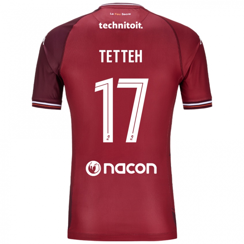 Mulher Camisola Benjamin Tetteh #17 Granata Vermelho Principal 2024/25 Camisa