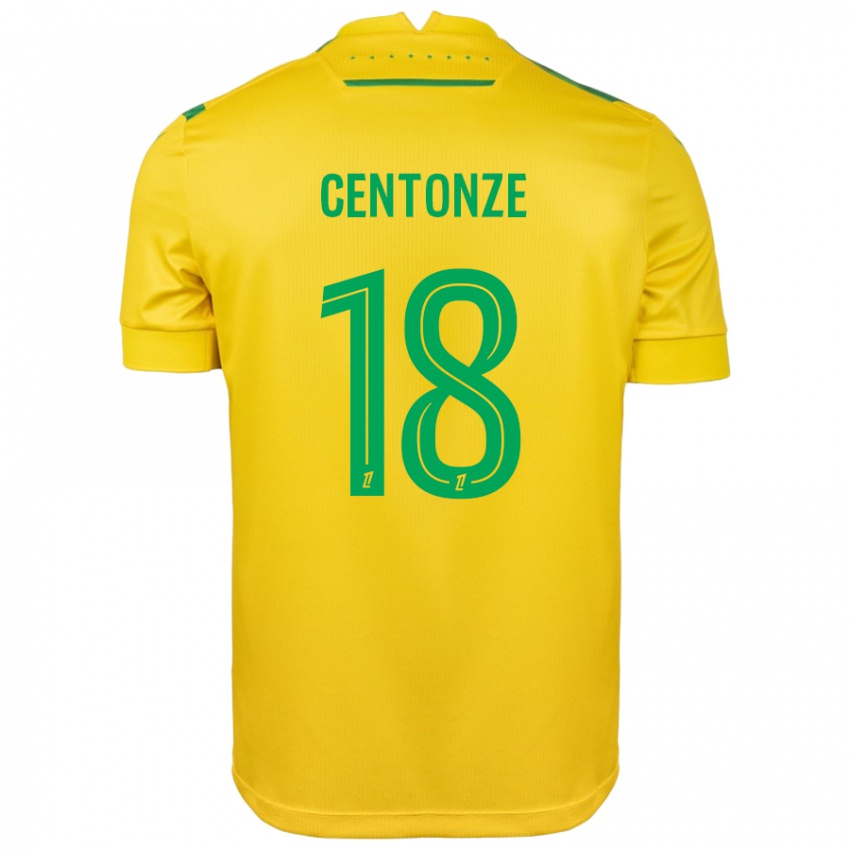 Mulher Camisola Fabien Centonze #18 Verde Amarelo Principal 2024/25 Camisa