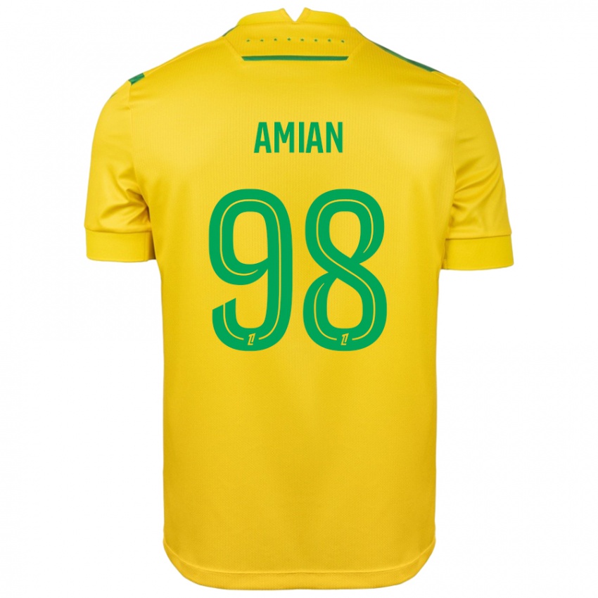 Mulher Camisola Kelvin Amian #98 Verde Amarelo Principal 2024/25 Camisa