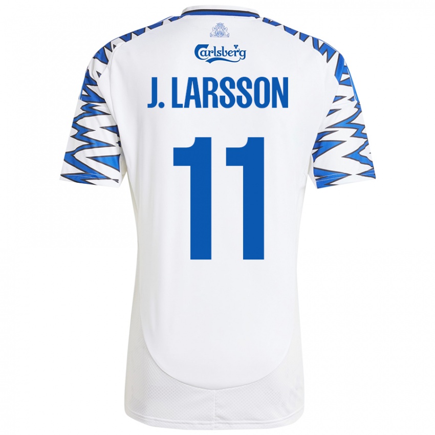 Mulher Camisola Jordan Larsson #11 Céu Branco Azul Principal 2024/25 Camisa