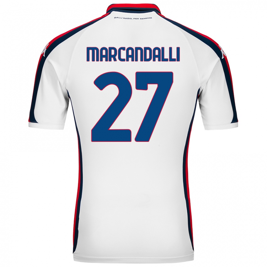 Mulher Camisola Alessandro Marcandalli #27 Branco Alternativa 2024/25 Camisa